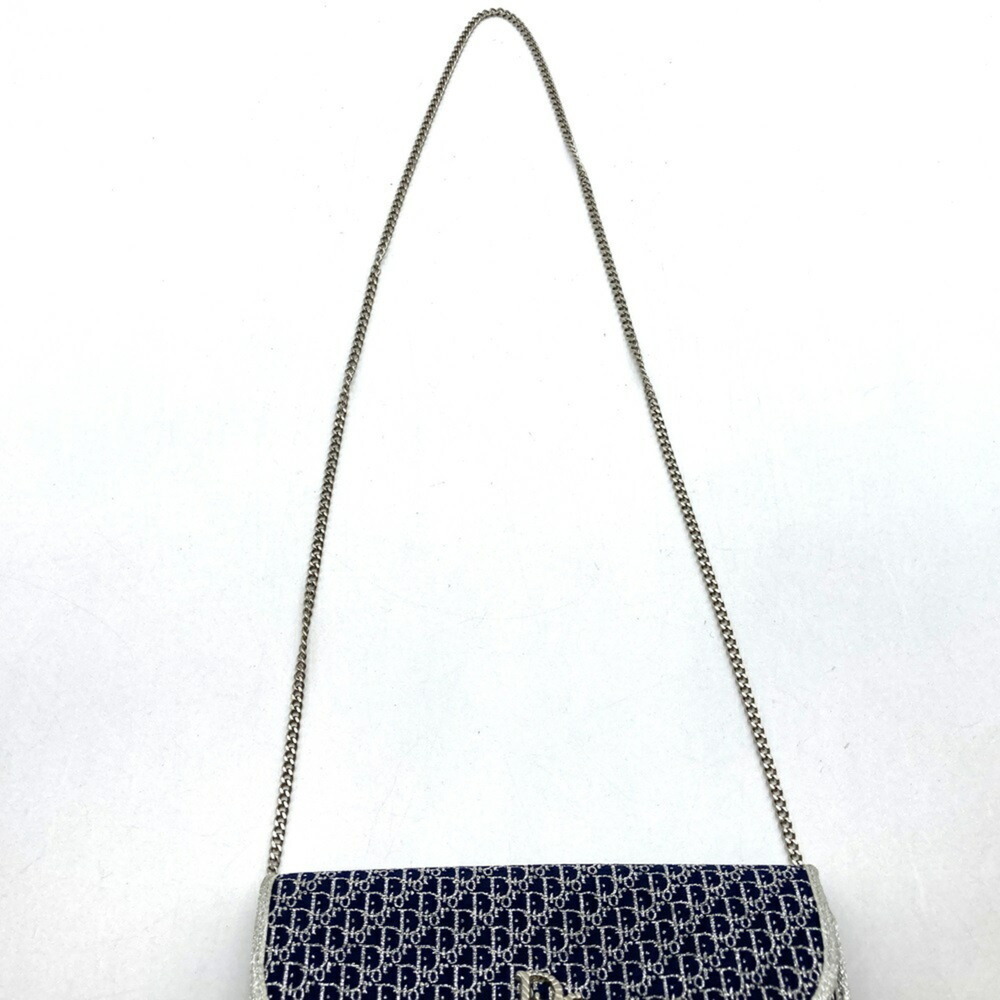 CHRISTIAN DIOR Blue Canvas Shoulder Bag - Picture 6 of 10